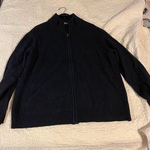 Mens Johnston and Murphy full zip XXL Lambs wool and cashmere blend